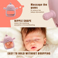 3-In-1 Baby Food & Fruit Feeder Set – Breastmilk Popsicle Mold with Freezer Tray, Teething Relief Toy, BPA Free Infant Silicone Feeding Combo, 3 Bonus Sizes (S/M/L) Sacs (Blush)